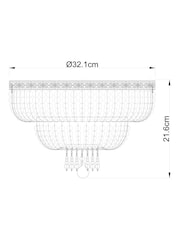 Clear Bamburgh Easy Fit Pendant Lamp Shade - Image 6 of 6