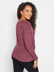 Pink Marron - M&Co langärmliger Wickelpullover - Bild 3 von 4