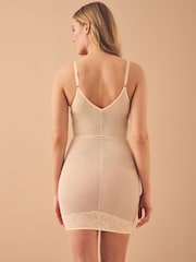 Pastel Rose Nude Firm Tummy Control Lace Wear Your Own Bra Slip - Image 2 of 4
