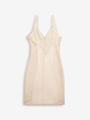 Pastel Rose Nude Firm Tummy Control Lace Wear Your Own Bra Slip - Image 4 of 4