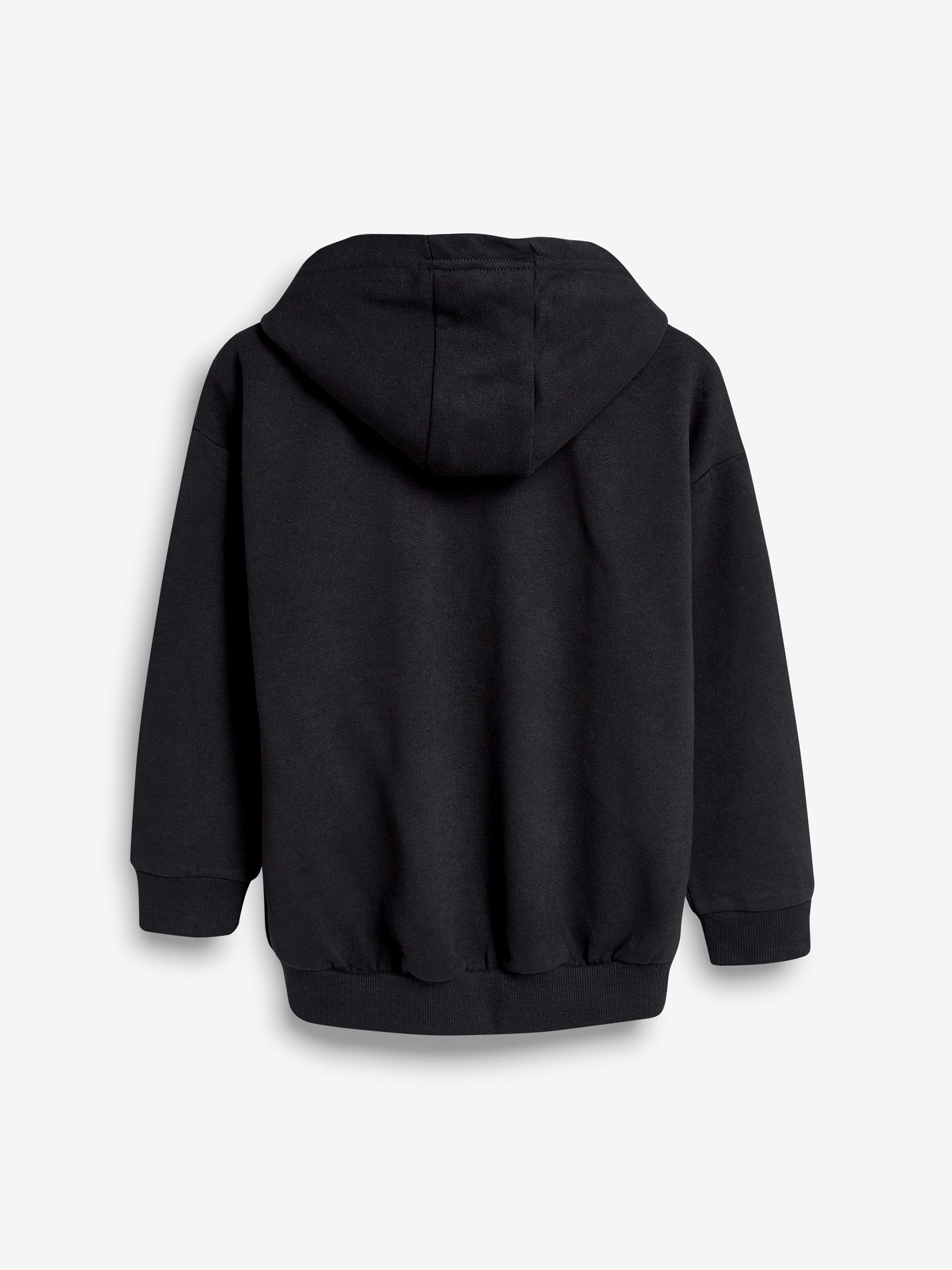 Buy Black Cotton Rich Zip Through Sports Hoodie (3-16yrs