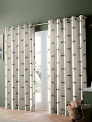 Emily Bond Natural Alice Made to Measure 100% Cotton Curtains - Image 2 of 9