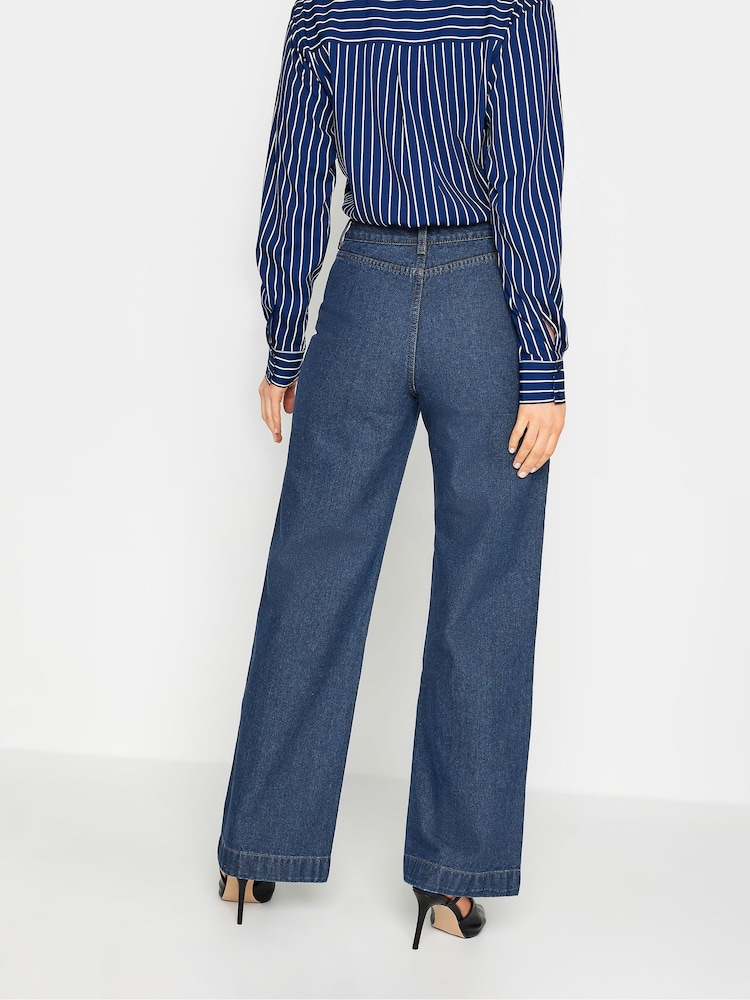 Long Tall Sally Jeans mit weitem Bein und Taschendetail, 100 % Baumwolle - Bild 2 von 4 Long Tall Sally Jeans mit weitem Bein und Taschendetail, 100 % Baumwolle - Bild 2 von 4