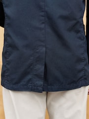 Navy Blue Slim Fit Garment Dye Blazer - Image 4 of 11
