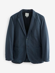 Navy Blue Slim Fit Garment Dye Blazer - Image 6 of 11