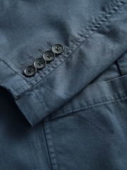 Navy Blue Slim Fit Garment Dye Blazer - Image 9 of 11