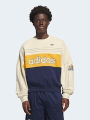 adidas Originals White Crew Neck Sweatshirt - Image 1 of 6