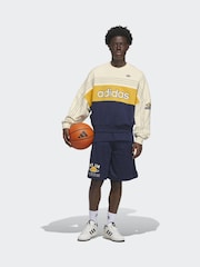 adidas Originals White Crew Neck Sweatshirt - Image 3 of 6