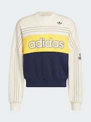 adidas Originals White Crew Neck Sweatshirt - Image 6 of 6
