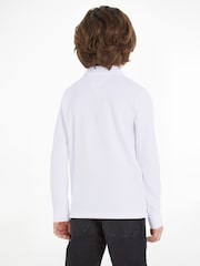 Tommy Hilfiger White Essential Long Sleeve Polo Shirt - Image 2 of 6