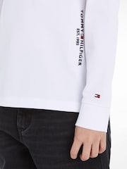 Tommy Hilfiger White Essential Long Sleeve Polo Shirt - Image 3 of 6