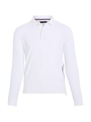 Tommy Hilfiger White Essential Long Sleeve Polo Shirt - Image 4 of 6