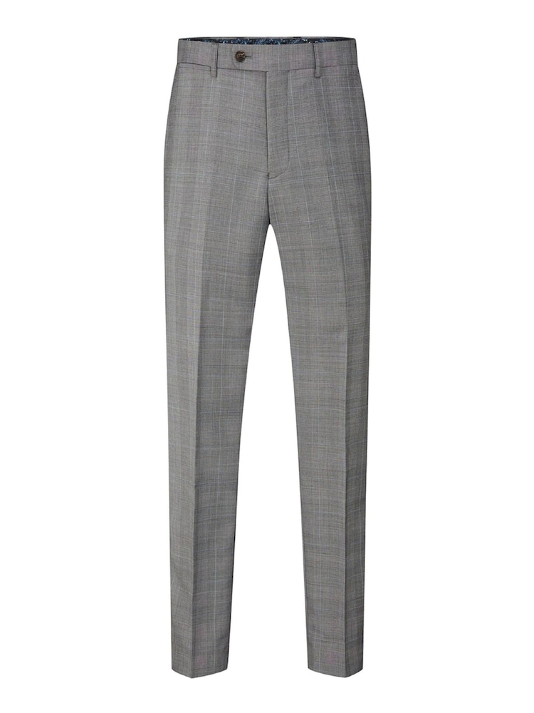 Skopes Grey Tailored Fit Buxton Check Suit: Trousers - Image 4 of 4