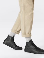 Converse Black Leather High Chuck Ox Trainers - Image 1 of 5