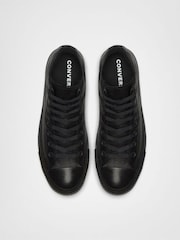 Converse Black Leather High Chuck Ox Trainers - Image 4 of 5