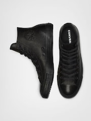 Converse Black Leather High Chuck Ox Trainers - Image 5 of 5