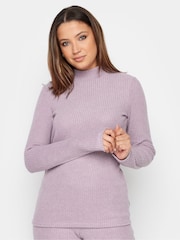 Voilet - Long Tall Sally geripptes Sally mit hoch geschlossen Top - Bild 1 von 5