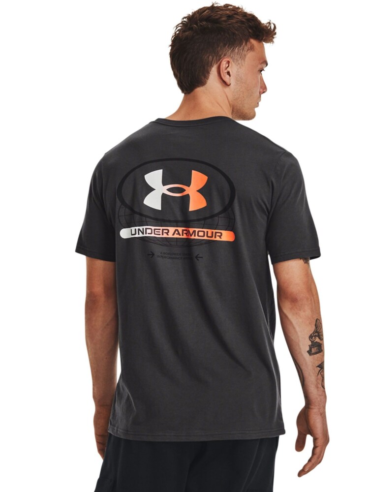 Under Armour Grey Locker Tag Short Sleeve T-Shirt - Image 2 of 6 Under Armour Grey Locker Tag Short Sleeve T-Shirt - Image 2 of 6