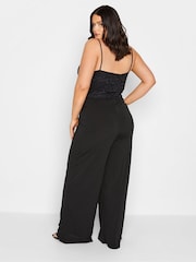 Long Tall Sally Black Lace Cami Stretch Jumpsuit - Image 2 of 4