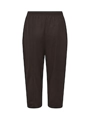 Yours Curve Brown Crinkle Barrel Leg Trousers - Image 6 of 6