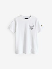 Lyle & Scott White Eagle Back Graphic Boys Teens T-Shirt - Image 1 of 6