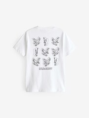 Lyle & Scott White Eagle Back Graphic Boys Teens T-Shirt - Image 2 of 6