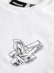 Lyle & Scott White Eagle Back Graphic Boys Teens T-Shirt - Image 3 of 6