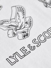 Lyle & Scott White Eagle Back Graphic Boys Teens T-Shirt - Image 6 of 6