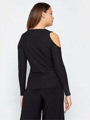 Long Tall Sally Black Cutout Top - Image 2 of 4