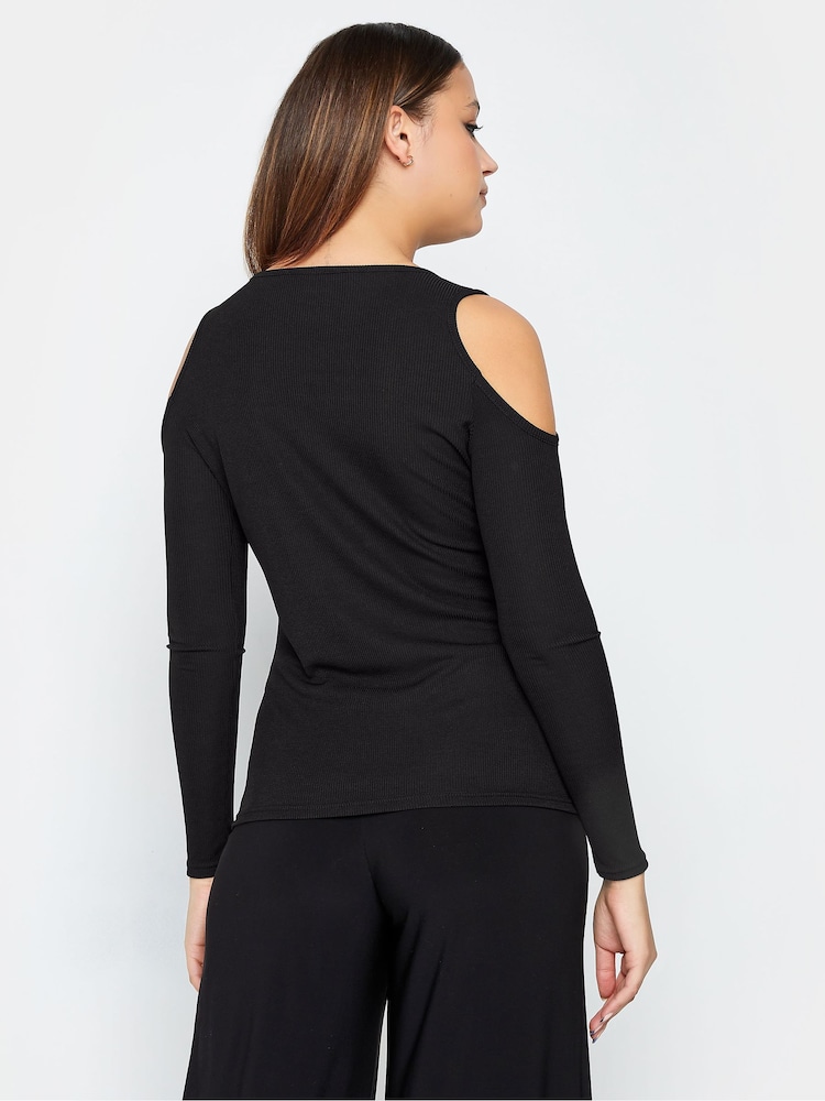 Long Tall Sally Black Cutout Top - Image 2 of 4