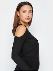 Long Tall Sally Black Cutout Top - Image 3 of 4