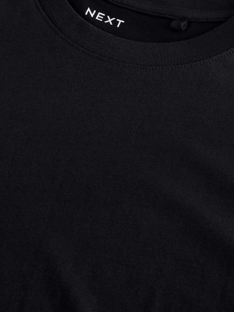 Black Regular Fit Long Sleeve Crew Neck T-Shirt - Image 6 of 6