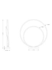 Chrome LED Eternity Touch Table Lamp - Image 4 of 7