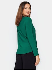 Long Tall Sally Green ITY Wrap Top - Image 3 of 4