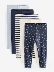 modra - Ženski jersey gamaše 5 paket (3mths-7yrs) - Slika 1 iz 3