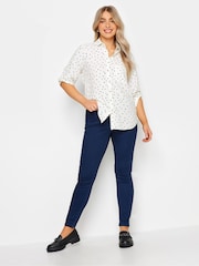M&Co White Tab Detail 3/4 Sleeve Shirt - Image 2 of 4