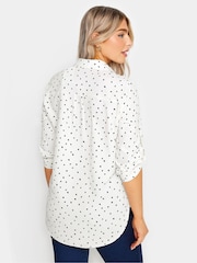 M&Co White Tab Detail 3/4 Sleeve Shirt - Image 3 of 4
