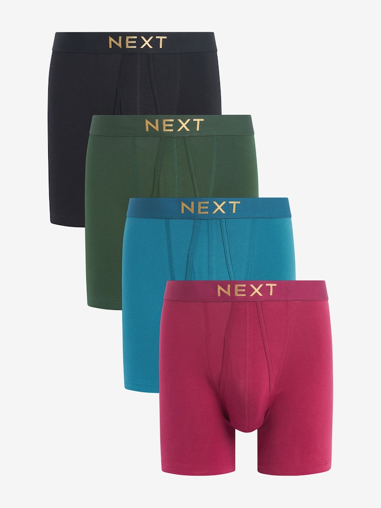 Rich colour 4 pack Sports Longer Length A-Fronts - Image 1 of 1