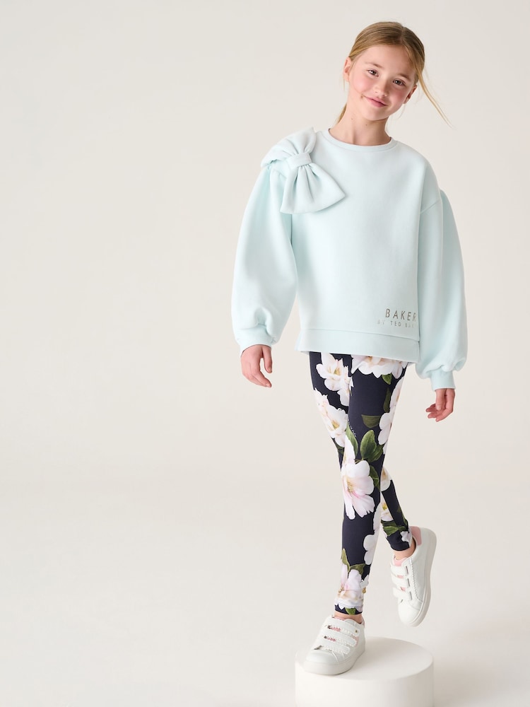 Baker by Ted Baker Bow Sweater and Floral Leggings Set - Image 1 of 10