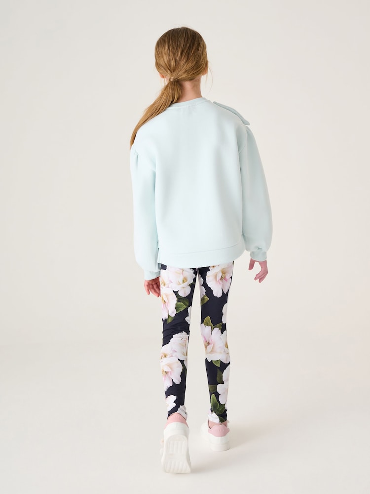 Baker by Ted Baker Bow Sweater and Floral Leggings Set - Image 2 of 10