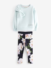 Baker by Ted Baker Bow Sweater and Floral Leggings Set - Image 6 of 10