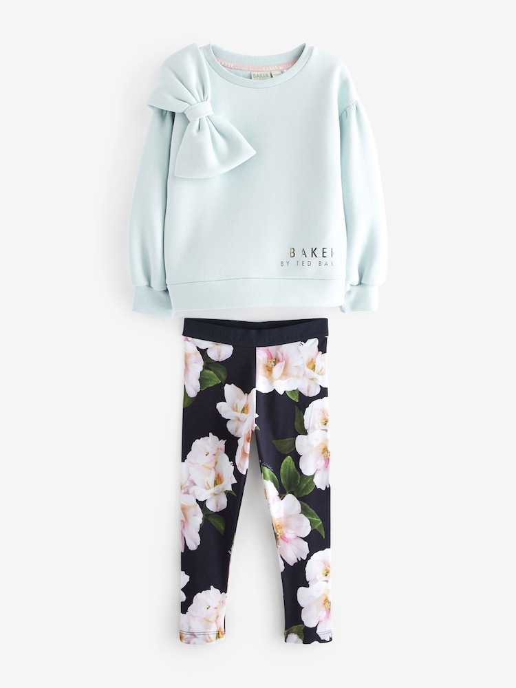 Set pulover cu fundă și colanți florali Baker by Ted Baker - Image 6 of 10