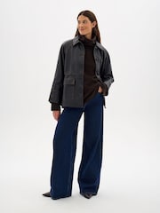 Hush Brown Meryl Wool Blend Roll Neck Jumper - Image 4 of 6