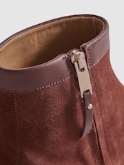 Reiss Rust Clay Suede Zip-Through Boots - Image 5 of 5