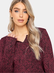 M&Co Purple Notch Neck Long Sleeve Top - Image 4 of 4