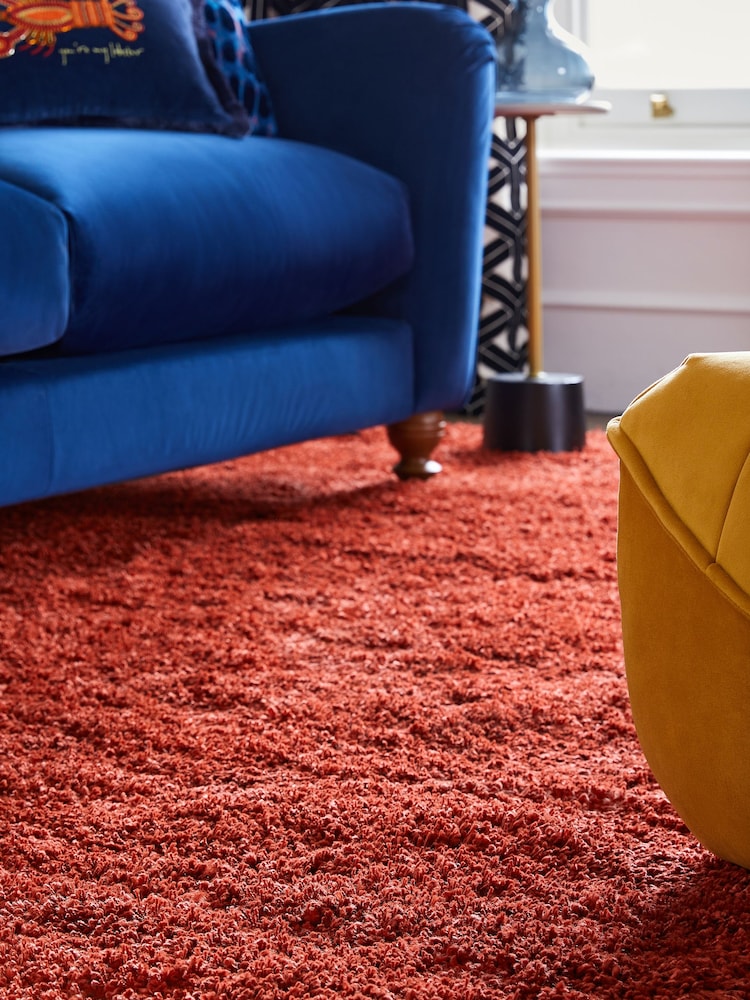 Rust Red Premium Cosy Shaggy Rug - Image 2 of 4
