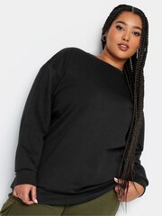Yours Curve Black Sweatshirt - Image 3 of 5