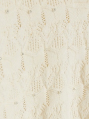 River Island Perlenbestickter Häkelpullover mit Polokragen - Bild 6 von 6