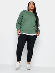 Yours Curve Green Sweatshirt - Image 3 of 4