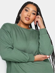 Yours Curve Green Sweatshirt - Image 4 of 4